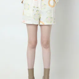 Vero Moda Women Floral Printed High-Rise Linen Shorts-image-43