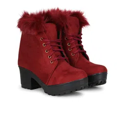 Commander Shoes Women Mid-Top Winter Fur Boots-image-38