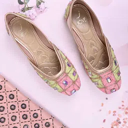 Jove Women Embellished Ethnic Fabric Mojaris-picture-33