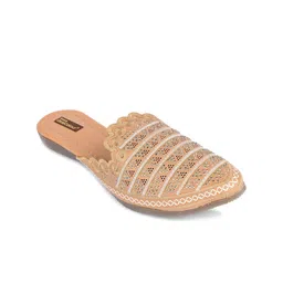 DESI COLOUR Embellished Ethnic Mules Flats-24