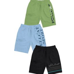 HELLCAT Girls Pack Of 3 Mid-Rise Cotton Regular Shorts-picture-25