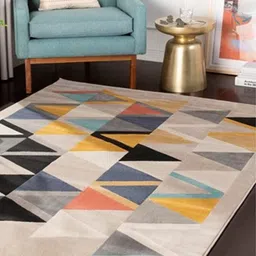 Safiya Carpet Beige Ethnic Motifs Hand-Tufted Woollen Carpets-image-82
