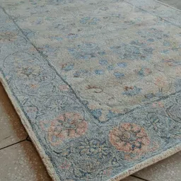 Safiya Carpet Beige Ethnic Motifs Hand-Tufted Woollen Carpets-image-46