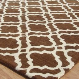 Safiya Carpet Brown Ethnic Motifs Hand-Tufted Woollen Carpets-image-98