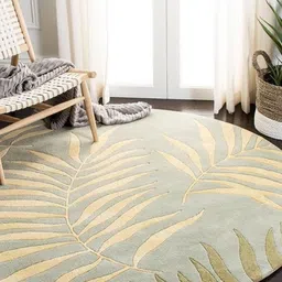 Safiya Carpet Green Ethnic Motifs Hand-Tufted Woollen Carpets-image-8