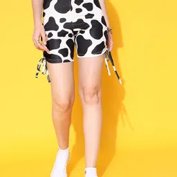 STREET 9 Women Classic White Solid Shorts-image-66