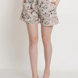 Popwings Women Floral Printed Regular Shorts-image-99