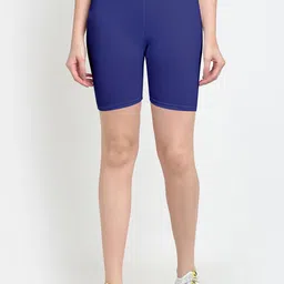 GRACIT Women Blue Solid Cycling Sports Shorts-picture-16