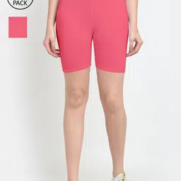 GRACIT Women Pink Cycling Sports Shorts-image-58