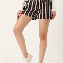 WISSTLER Women Mid-Rise Striped Shorts-picture-29