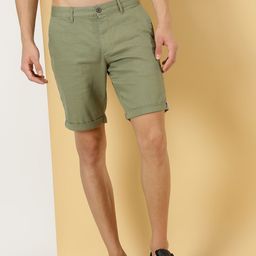 Thomas Scott Men Linen Cotton Slim Fit Shorts-image-10