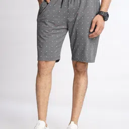 JADE BLUE Men Geometric Printed Cotton Slim Fit Shorts-image-27