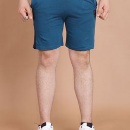 berry blues Men Striped Slim Fit Cotton Shorts-image-95