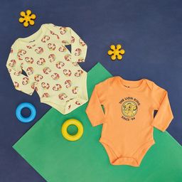 Pantaloons Baby Infant Boys Pack Of 2 Cotton Bodysuits-image-107