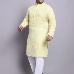 SOJANYA PLUS Ethnic Motifs Embroidered Kurta With Pyjamas & Nehru Jacket-41