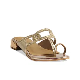 ERIDANI Sona Embellished One Toe Flats-picture-50