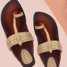 Picktoes Embellished One Toe Flats-image-30