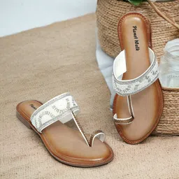 PLANET WALK Women  Embellished One Toe Flats-33
