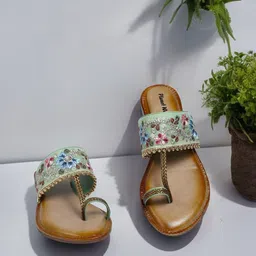 PLANET WALK Women Party One Toe Flats-24