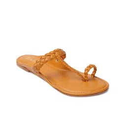 Picktoes Women Yellow One Toe Flats-image-16