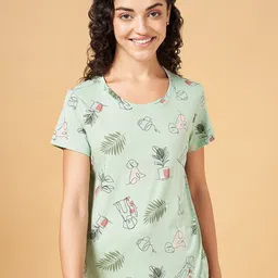 Dreamz by Pantaloons Women Printed Cotton Lounge T-Shirt-picture-2