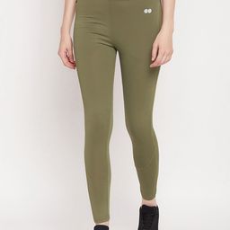 Clovia Snug-Fit High Rise Active Tights with Side Pockets-image-42