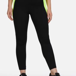 NEU LOOK FASHION Women Black & Green Colourblocked Tights-image-69