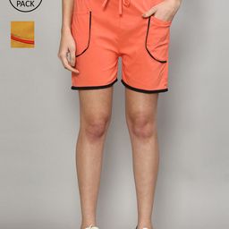 GRACIT Women Peach-Coloured Running Shorts-image-133