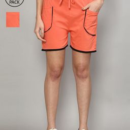 GRACIT Women Peach-Coloured Running Shorts-image-132