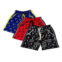 BAESD Boys Pack Of 3 Printed Cotton Shorts-image-80