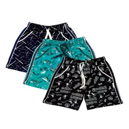 BAESD Boys Pack Of 3 Printed Cotton Shorts-image-55