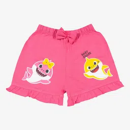 Bodycare Kids Girls Graphic Printed Mid-Rise Cotton Shorts-image-87
