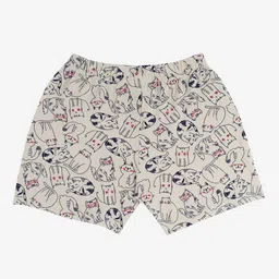 Bodycare Kids Girls Conversational Printed Mid-Rise Regular Fit Cotton Casual Shorts-13