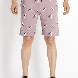 Status Quo Men Cotton Mid-Rise Graphic Printed Shorts-image-86