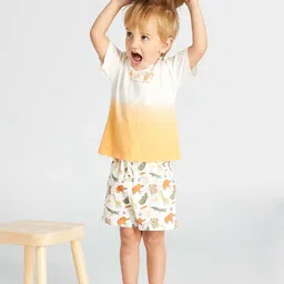 KIABI Boys Conversational Printed Pure Cotton Shorts-image-15