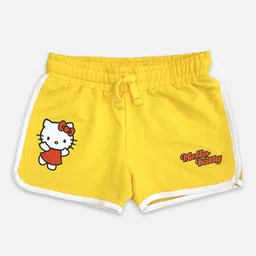 Kids Ville Girls Hello Kitty Printed Cotton Shorts-42
