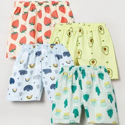 The Boo Boo Club Boys Pack of 4 Graphic Printed Pure Cotton Shorts-picture-0