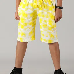 KiddoPanti Boys Tie & Dye Printed Cotton Mid-Rise Regular Fit Shorts-image-33