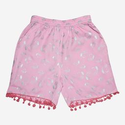 KiddoPanti Girls Pink Printed Shorts-image-85