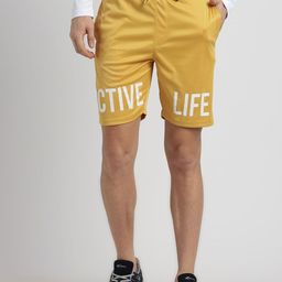 Turtle Men Typography Printed Relaxed Fit Cotton Sports Shorts-image-48
