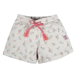 PLUM TREE Girls Floral Printed Mid Rise Pure Cotton Shorts-image-87