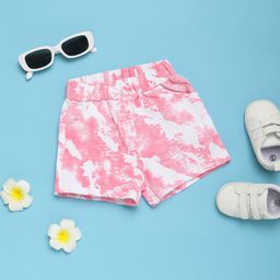 V-Mart Girls Tie & Dye Printed Mid-Rise Regular Shorts-image-41