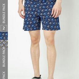 T.T. Men Pack Of 2 Geometric Printed Shorts-image-25