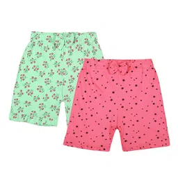 BAESD Girls Pack Of 2 Printed Regular Fit Pure Cotton Shorts-image-18