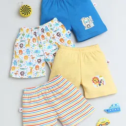 BUMZEE Boys Pack Of 4 Mid-Rise Cotton Shorts-image-37
