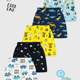 KUCHIPOO Kids Pack Of 5 Printed Cotton Shorts-15
