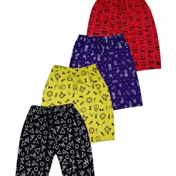 SAN TEE Kids Pack of 4 Printed Cotton Shorts-17
