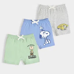 MiArcus Kids Pack Of 3 Peanuts Snoopy Printed Cotton Shorts-42