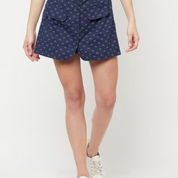 Crimsoune Club Women Navy Blue Printed Skorts-image-26
