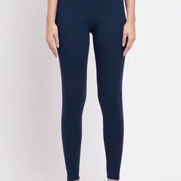 Elleven Women Navy Blue Solid Ankle-Length Leggings-image-60
